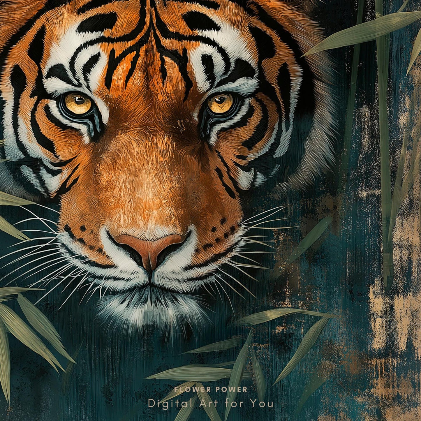 Lámina de Arte Ilustrada Tigre de Selva