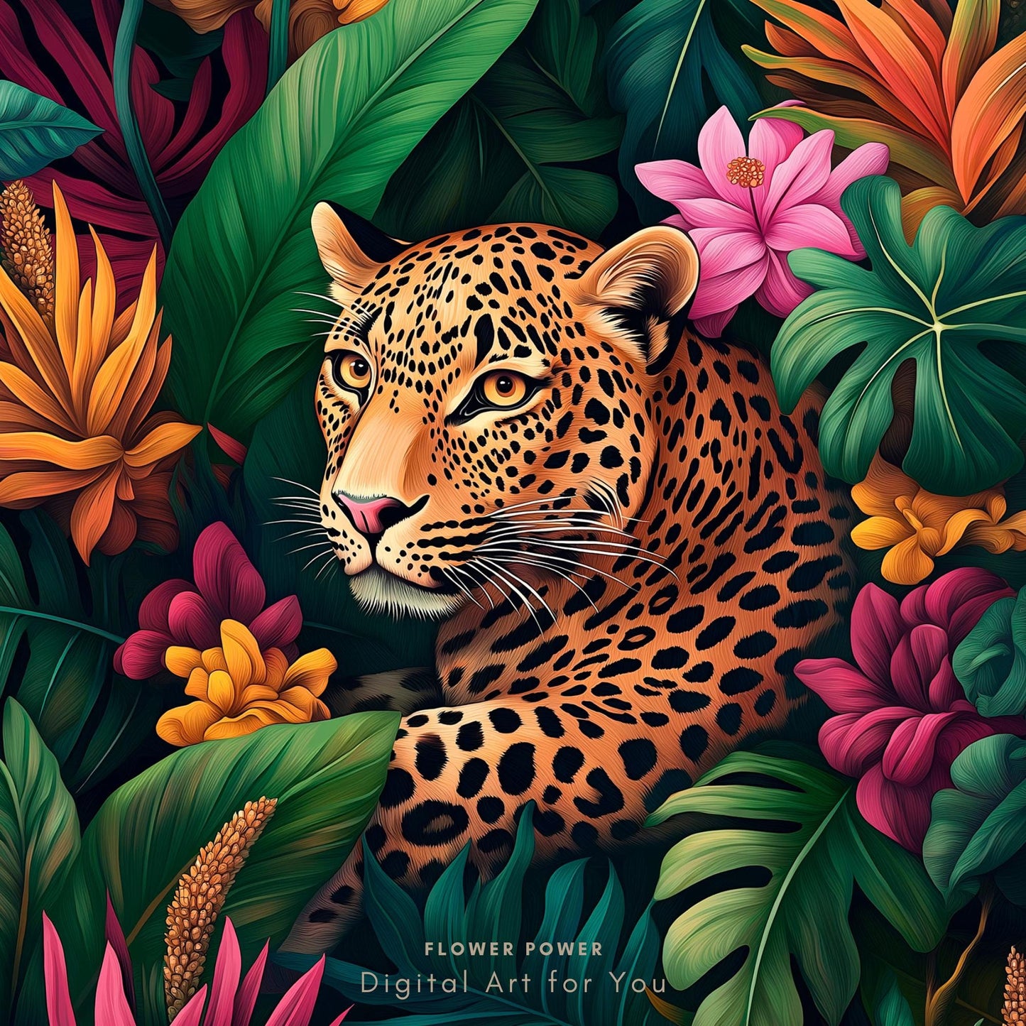 Leopardo colorido