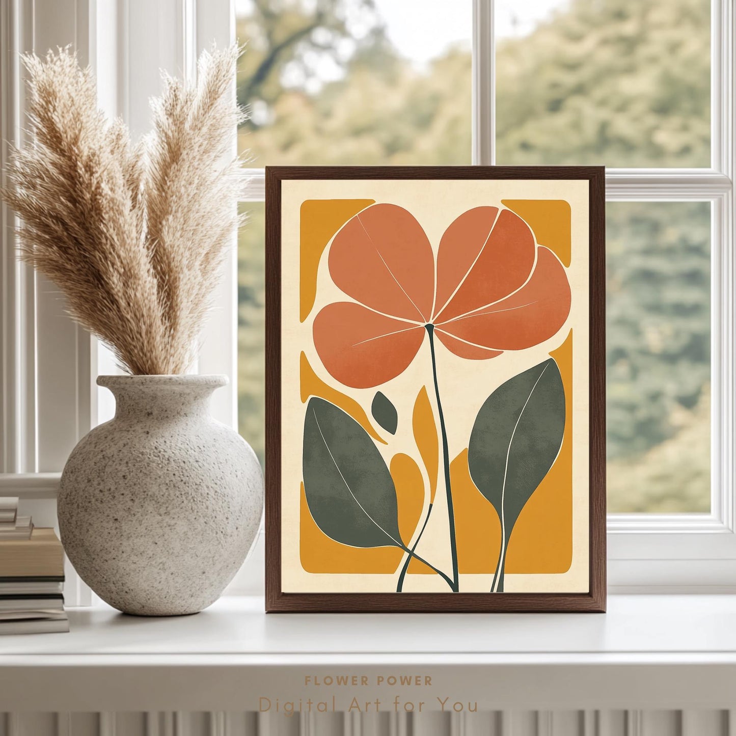 Póster Arte Flores Boho
