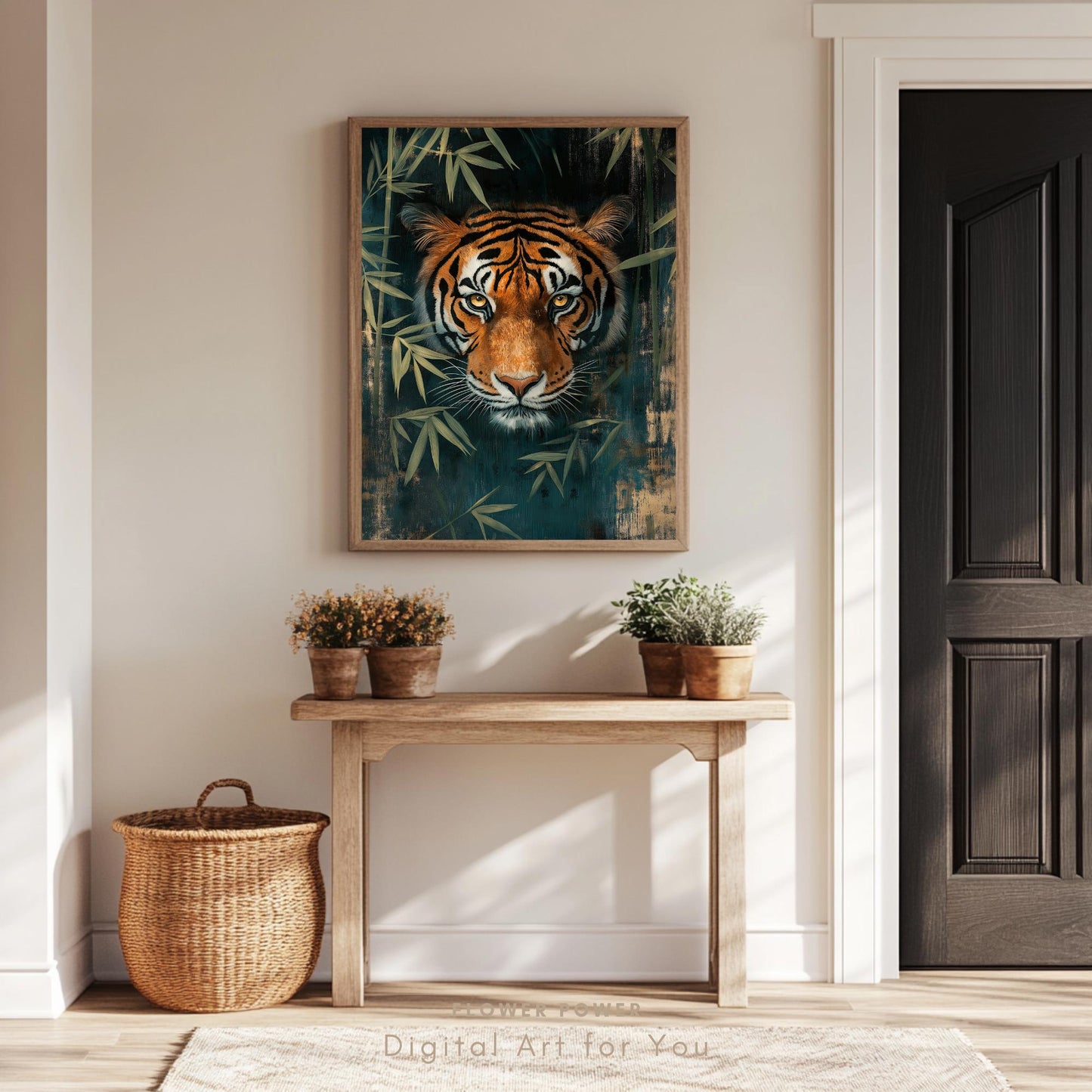 Lámina de Arte Ilustrada Tigre de Selva