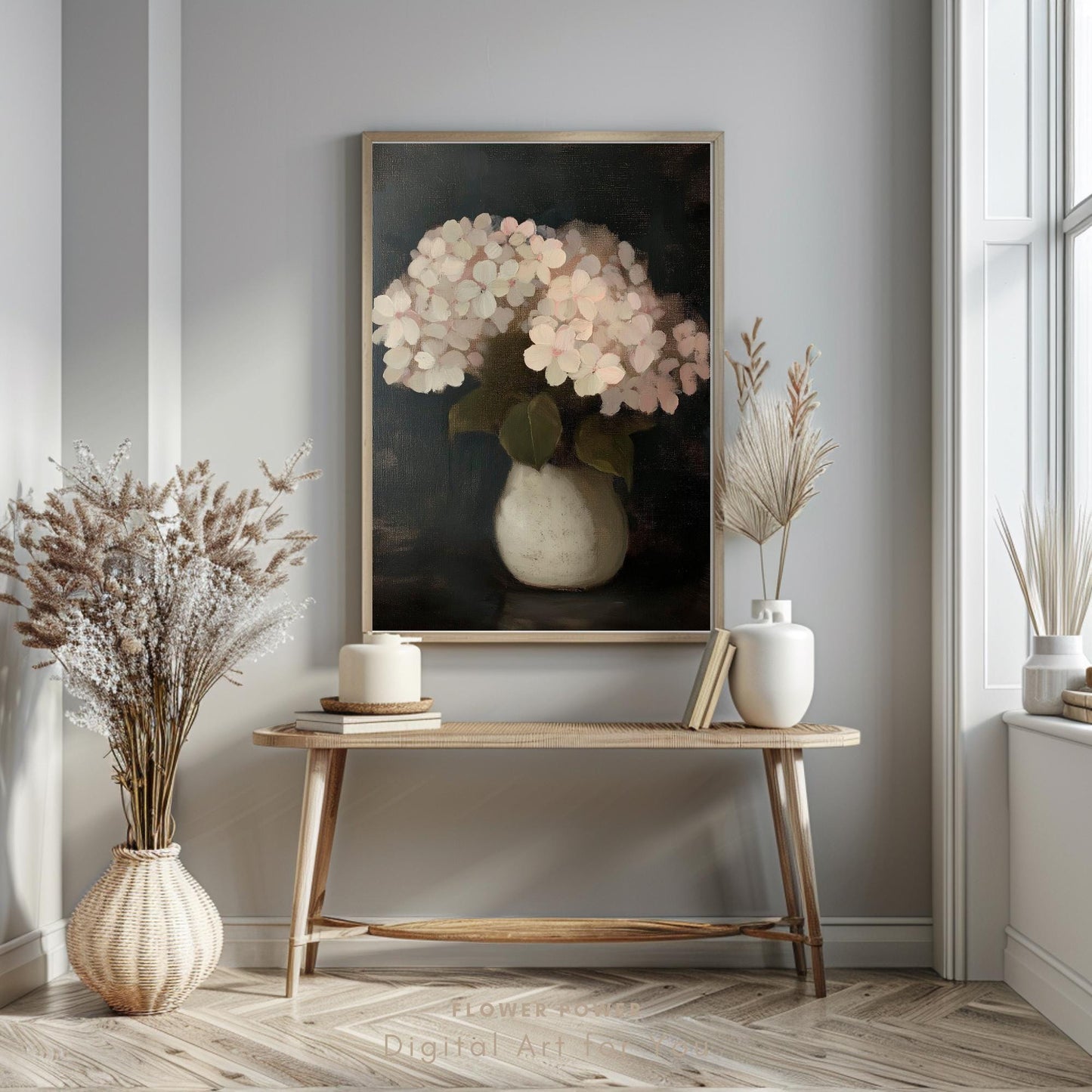 Pintura de Hortensias