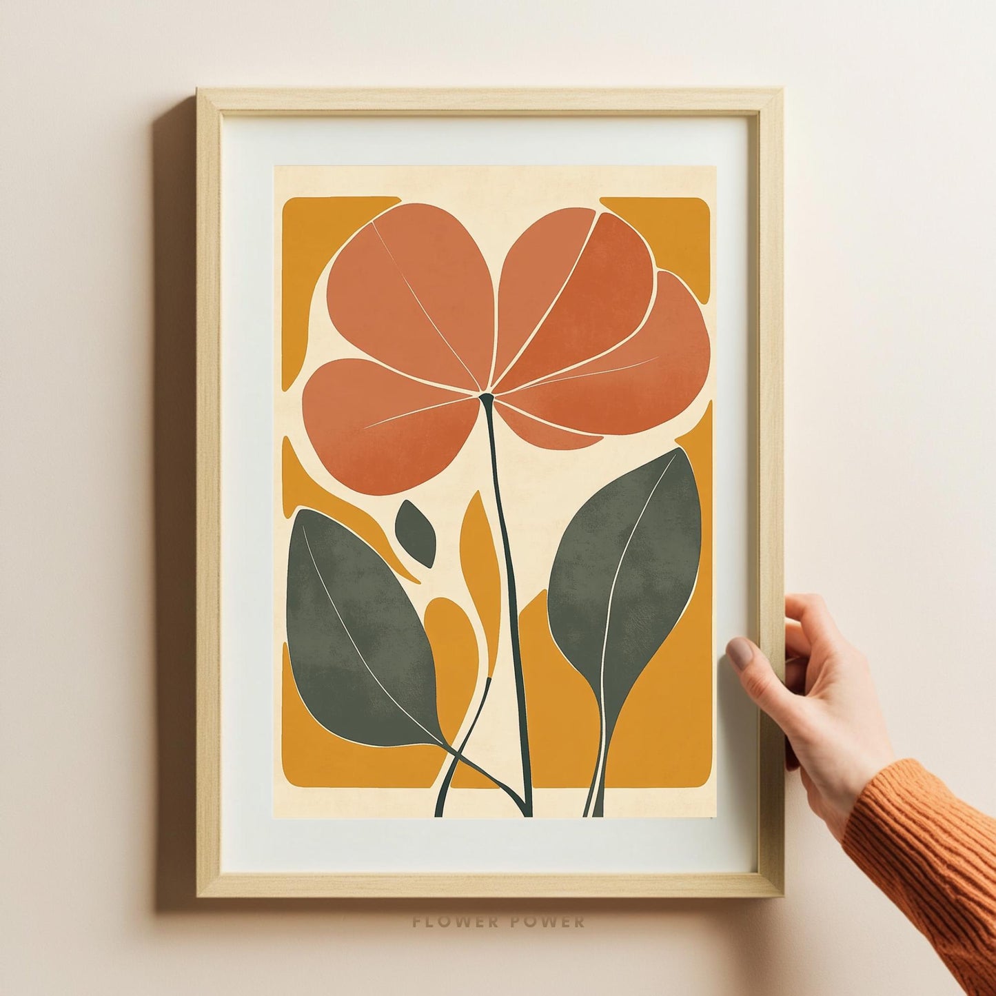 Póster Arte Flores Boho