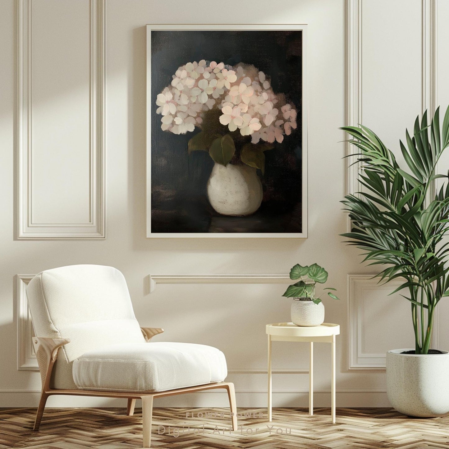 Pintura de Hortensias