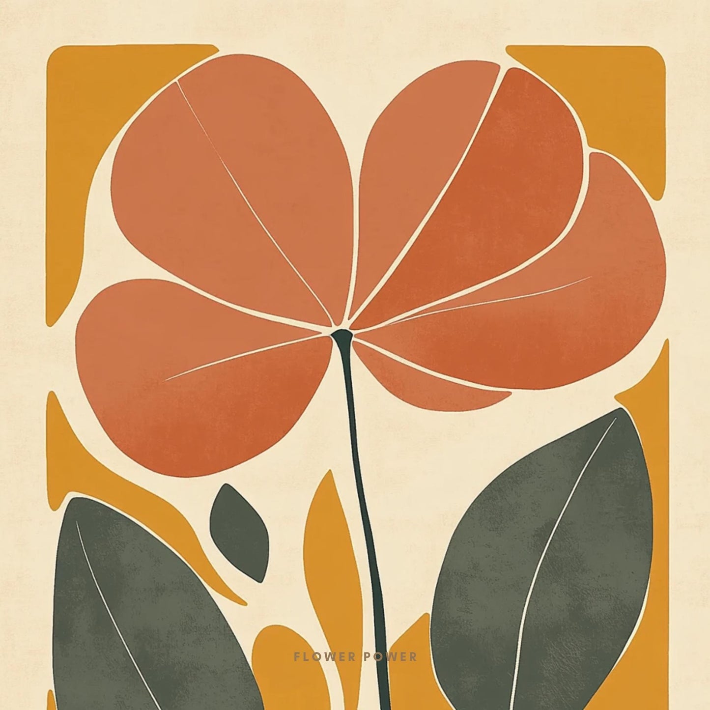 Póster Arte Flores Boho