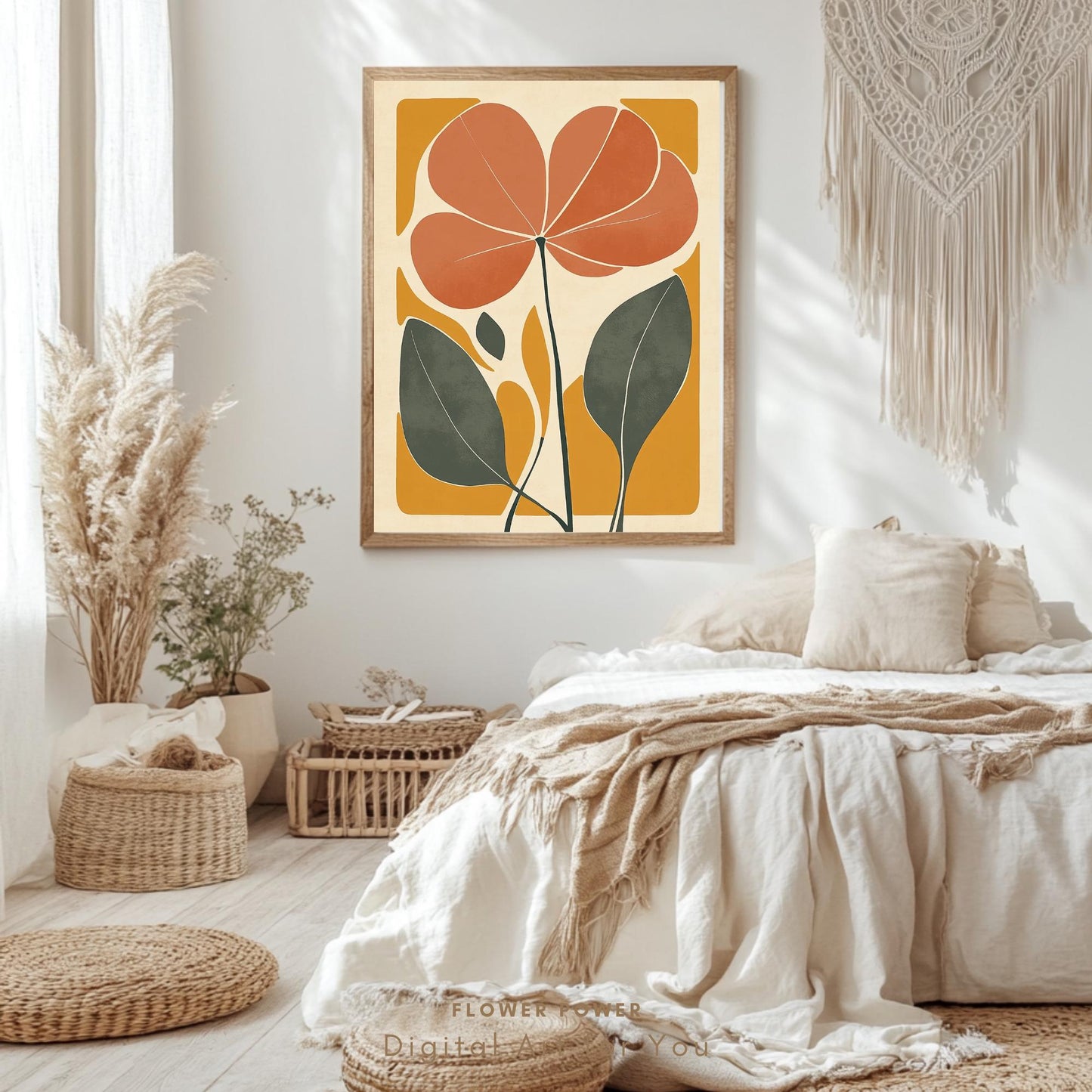 Póster Arte Flores Boho