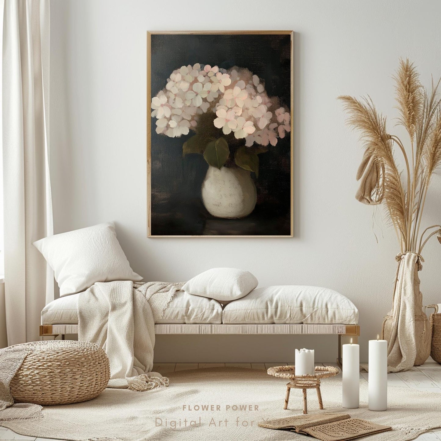 Pintura de Hortensias