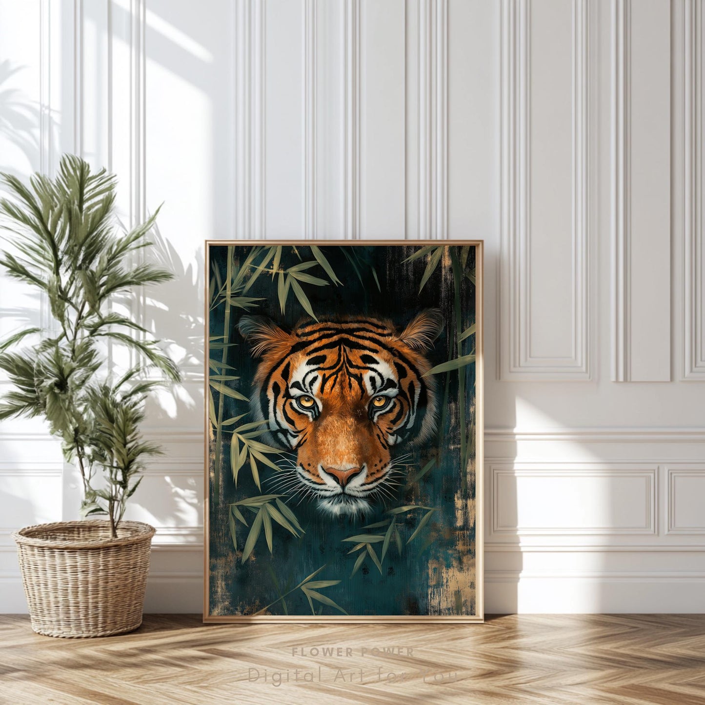 Lámina de Arte Ilustrada Tigre de Selva