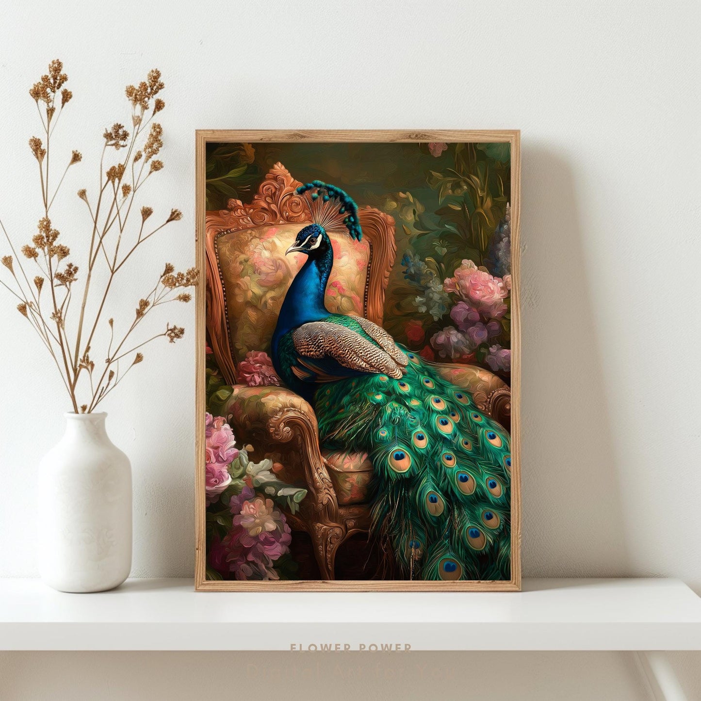Póster Digital Pavo Real
