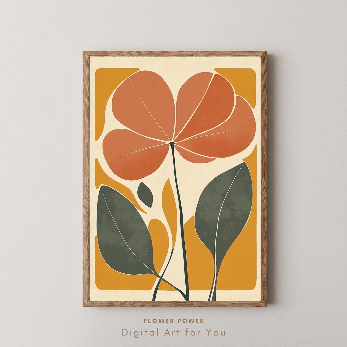 Póster Arte Flores Boho