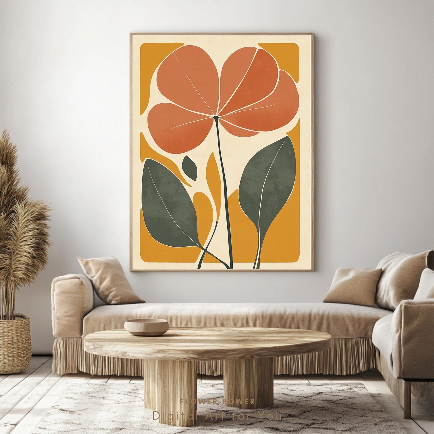 Póster Arte Flores Boho
