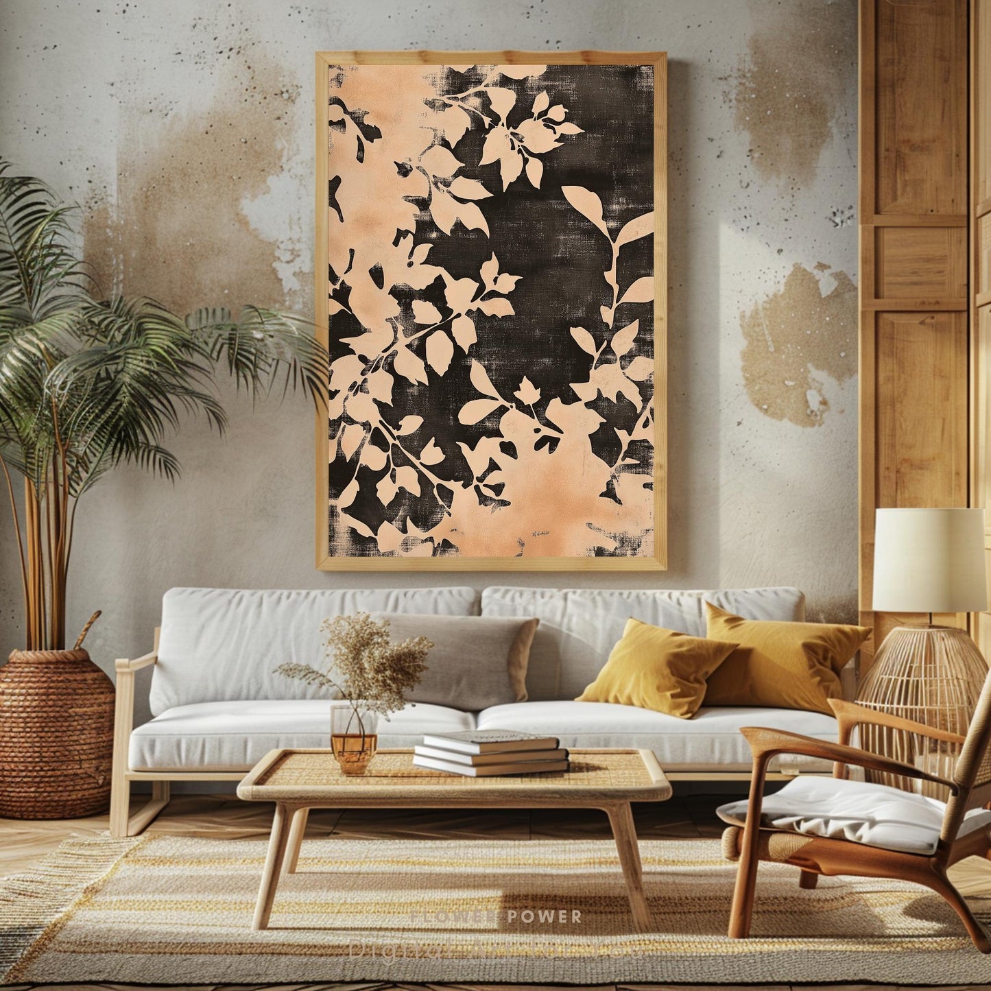 Arte Mural Botánico Textil