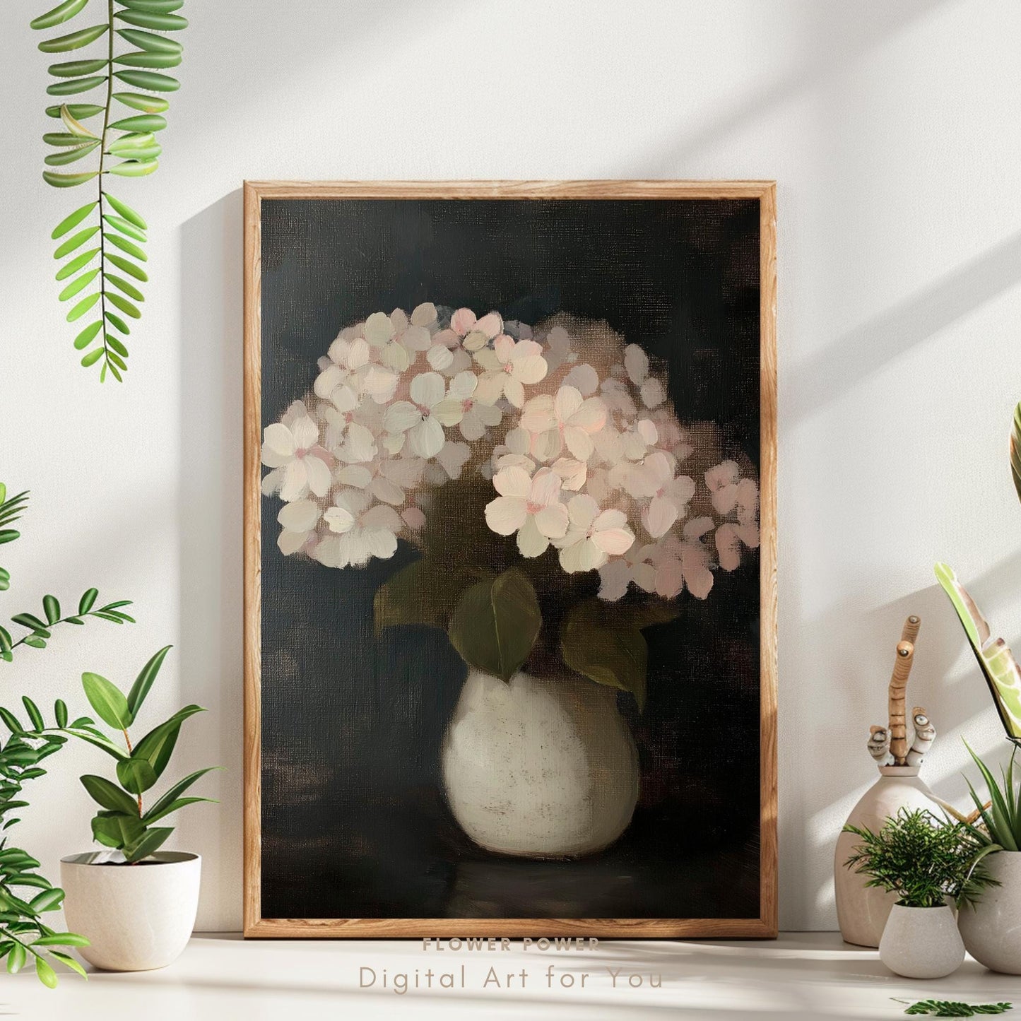 Pintura de Hortensias