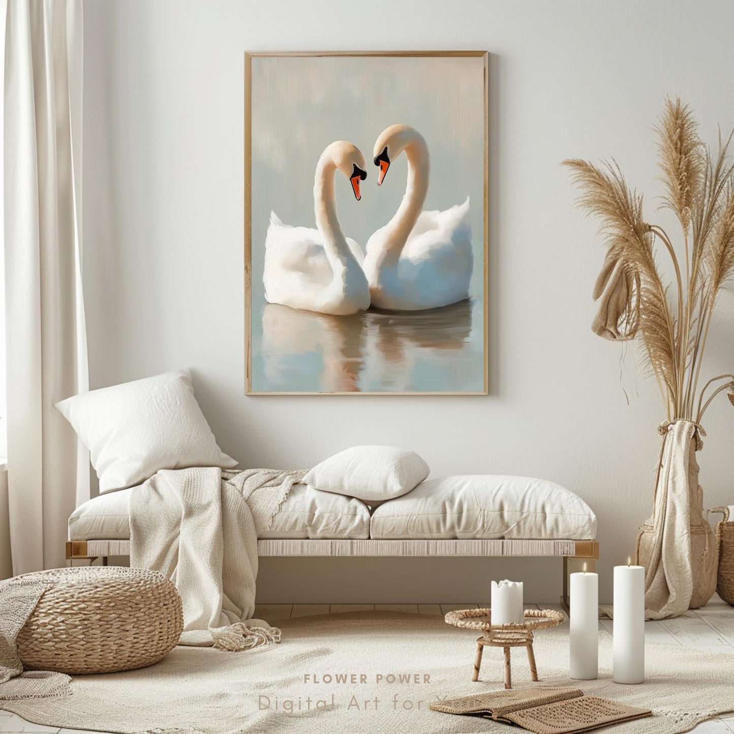 Lámina Arte Cisne