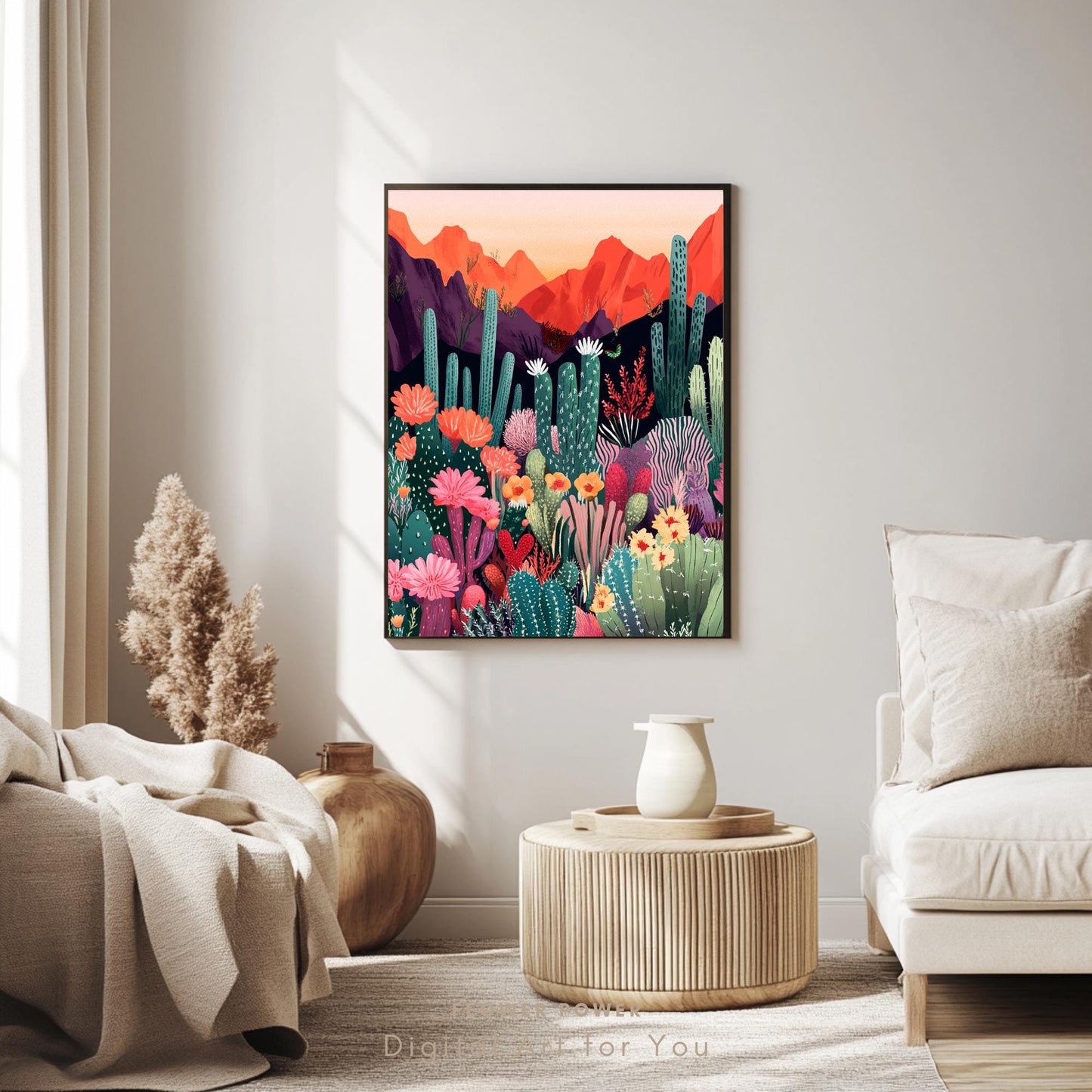 Ilustración del Desierto Colorido