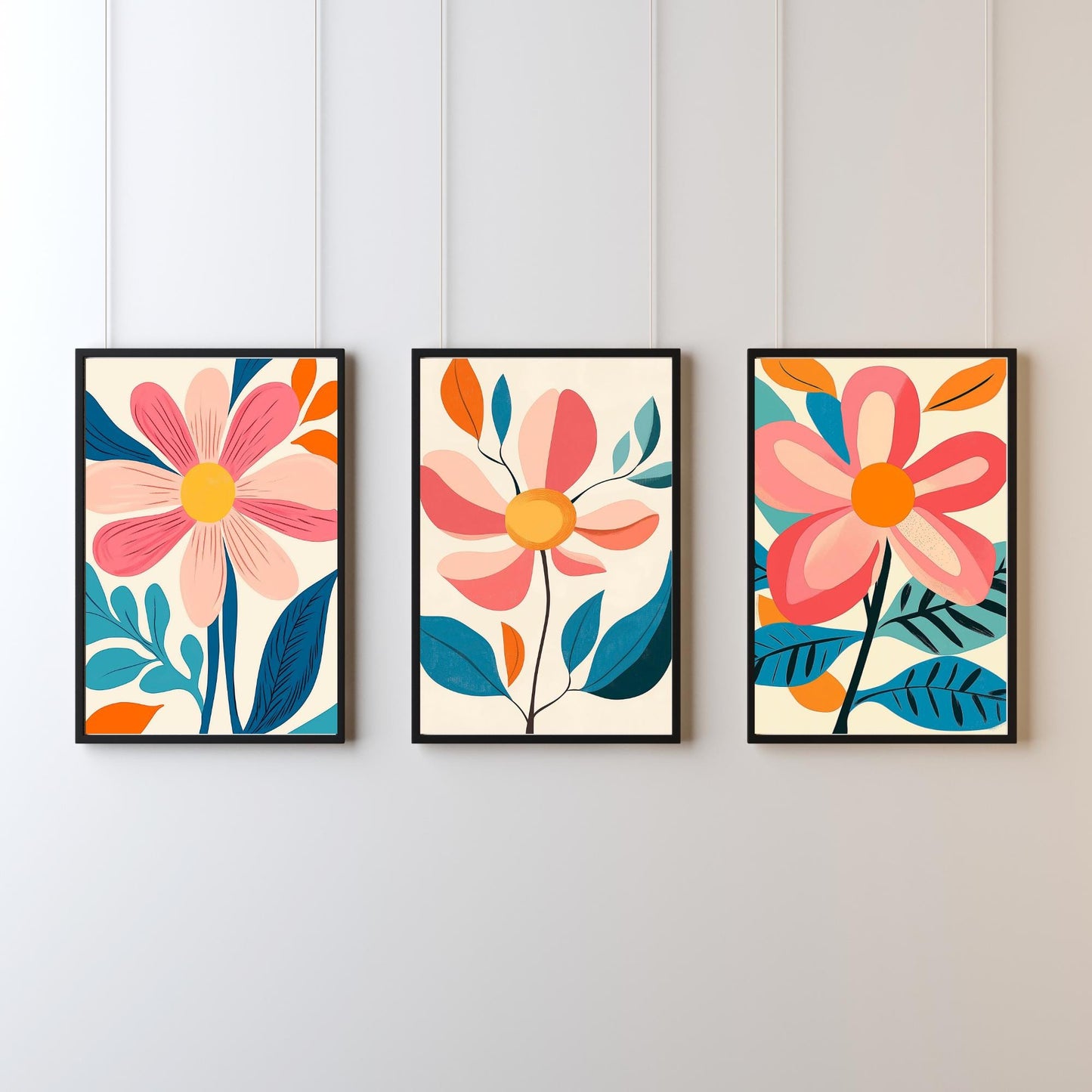 Tríptico Floral Moderno (Set de 3)