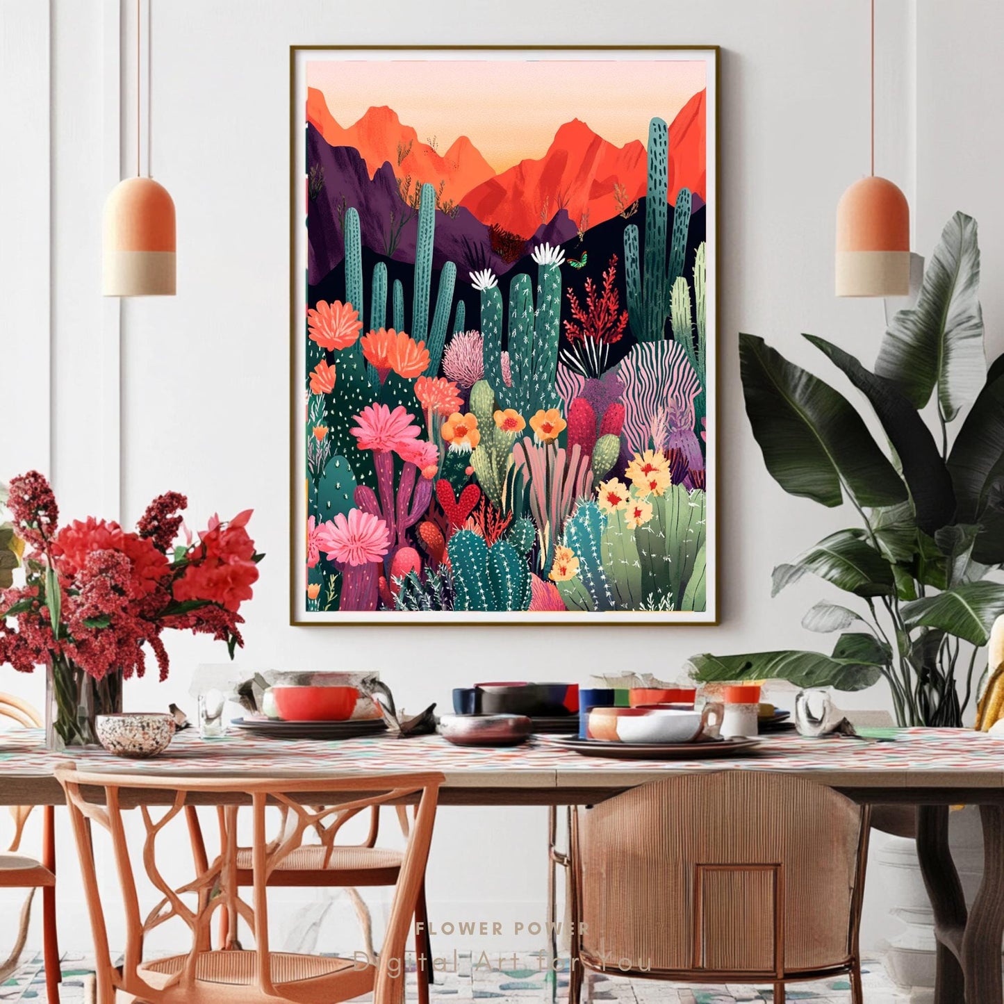 Ilustración del Desierto Colorido
