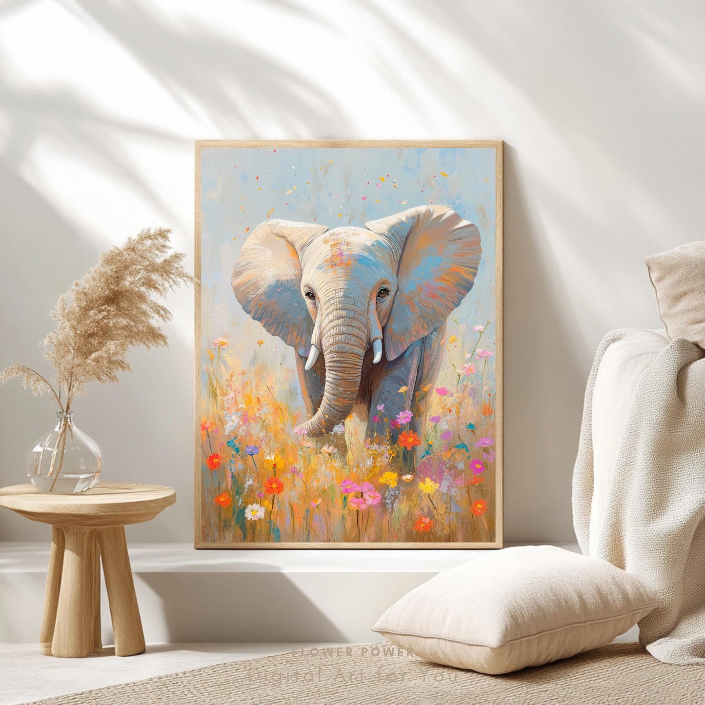 Lámina de Elefante Floral