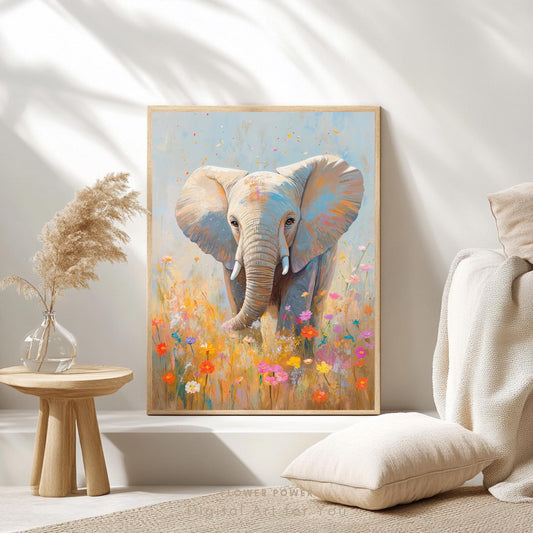 Lámina de Elefante Floral
