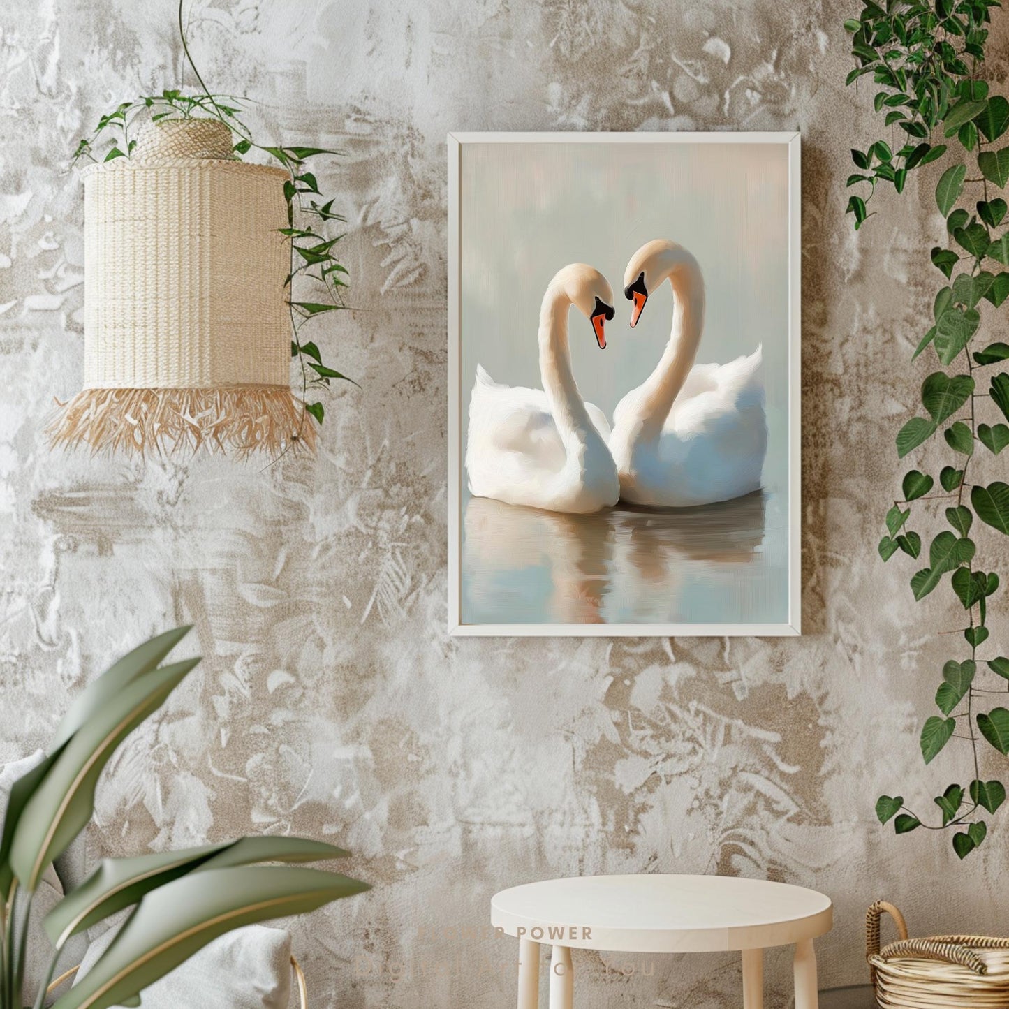 Lámina Arte Cisne