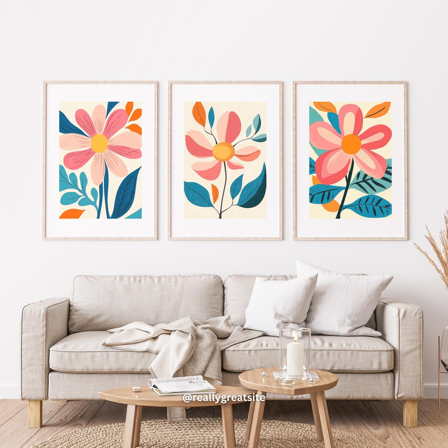 Tríptico Floral Moderno (Set de 3)