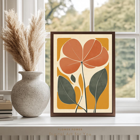 Póster Arte Flores Boho