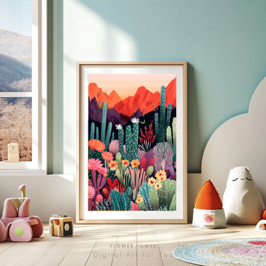 Ilustración del Desierto Colorido