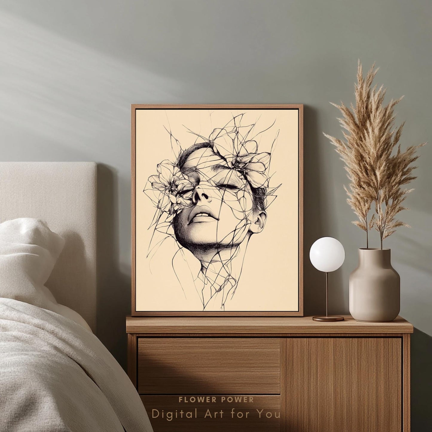 Arte Lineal Mujer Surrealista