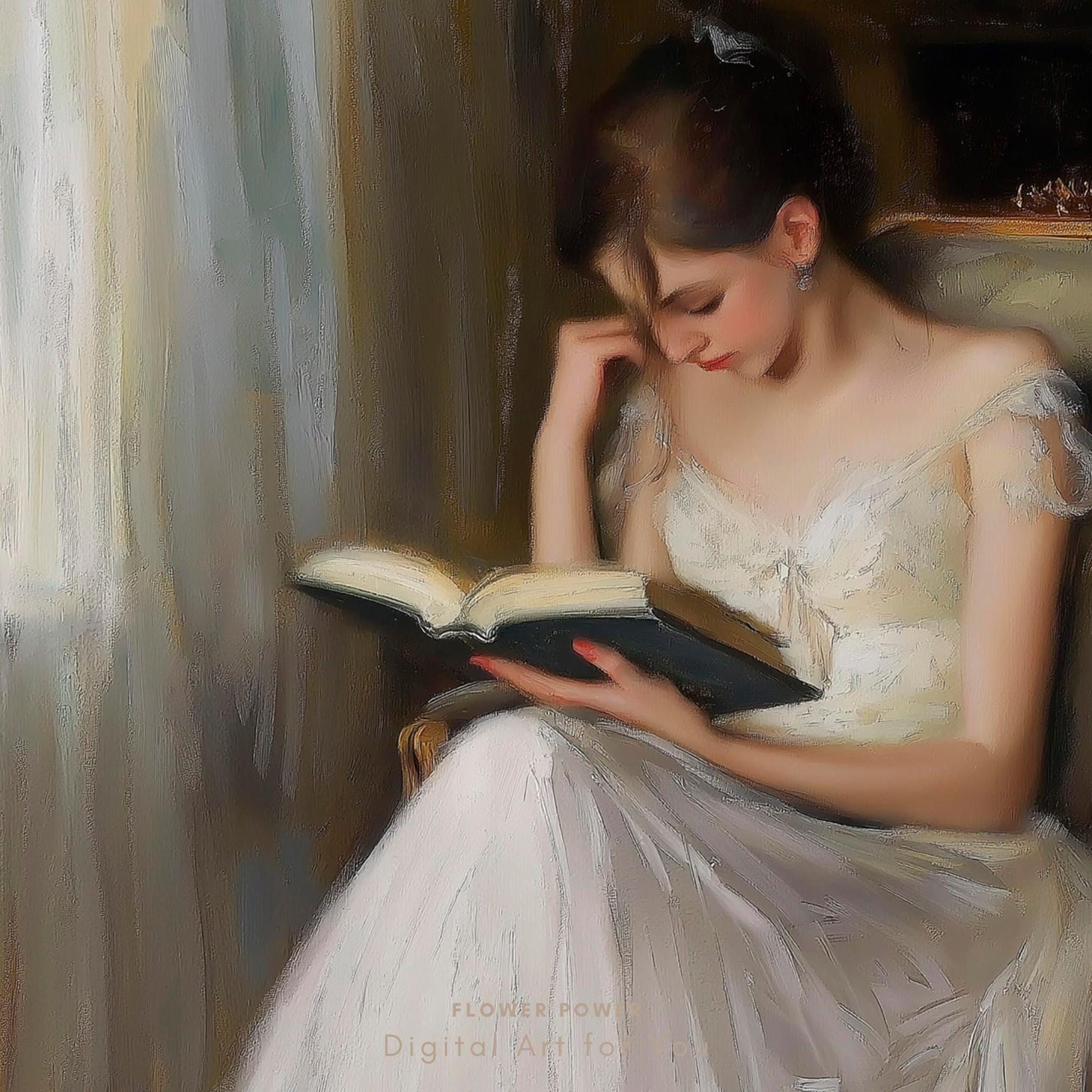 Mujer Elegante Leyendo