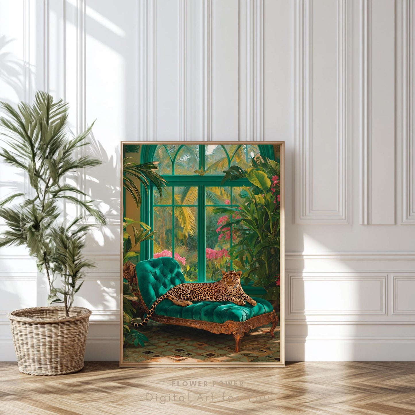 Lámina de Arte Botánico de Leopardo