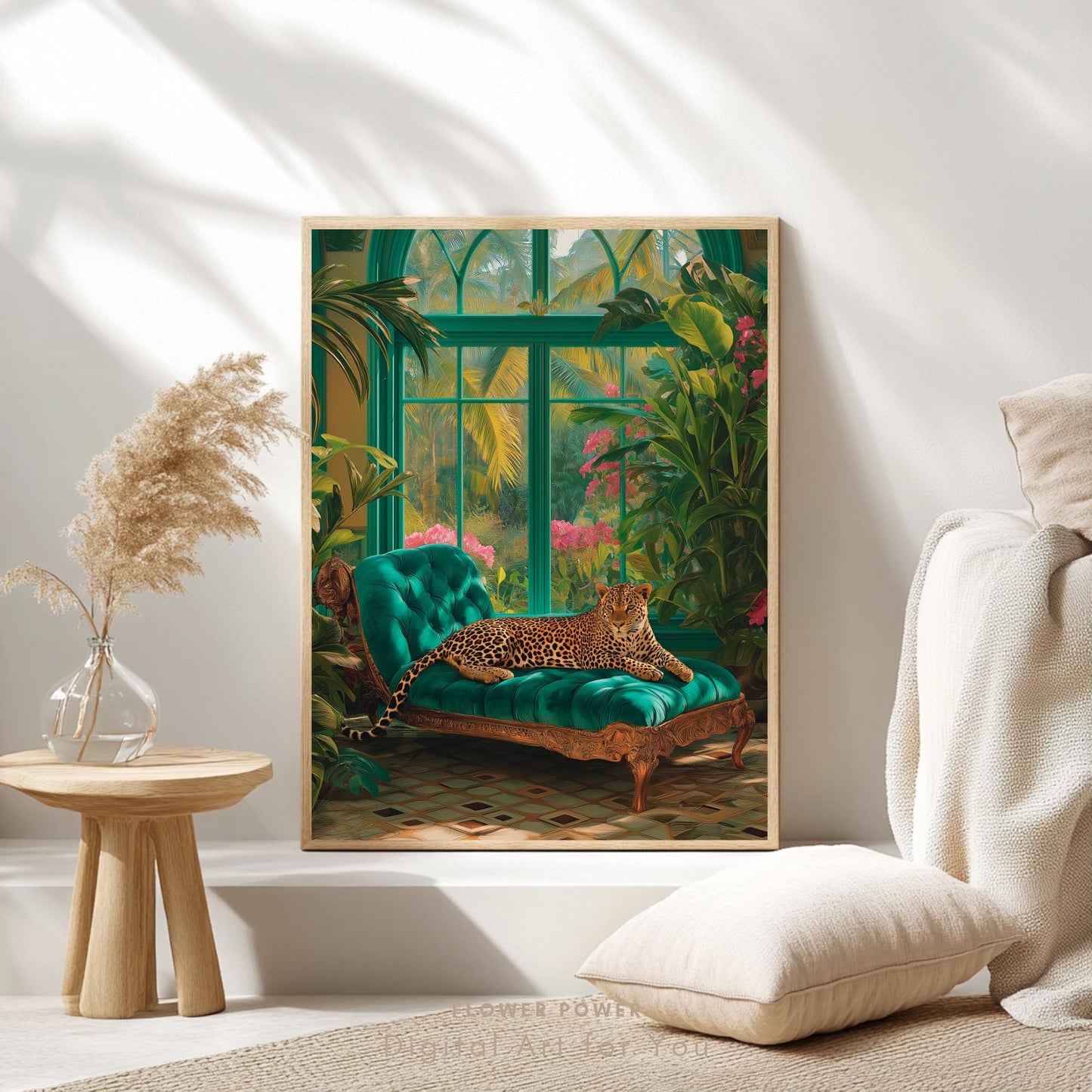 Lámina de Arte Botánico de Leopardo
