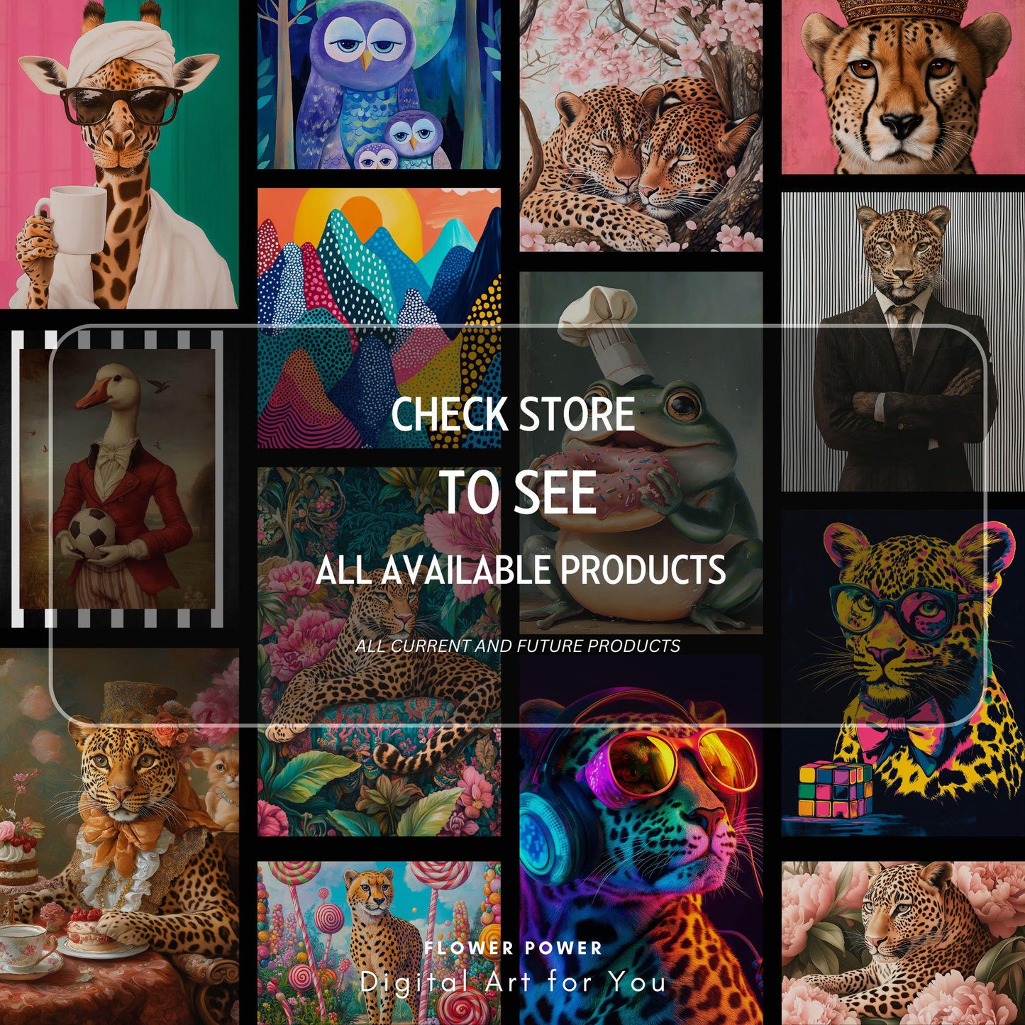 Full Digital Art Bundle, Maximalist Home Decor, Instant Access to Entire Shop - Maximalist & Eclectic Style, Trendy Wall Arts
