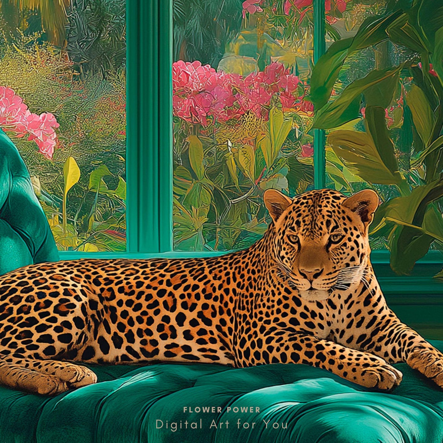 Lámina de Arte Botánico de Leopardo