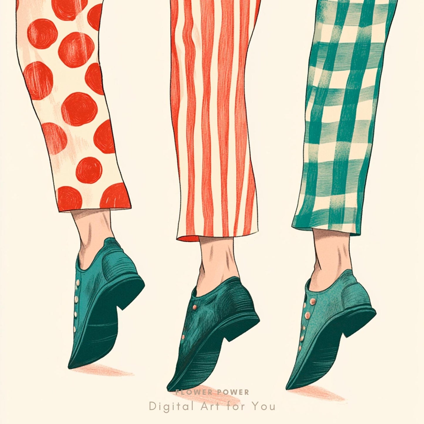 Pintura Retro 50s Maximalista