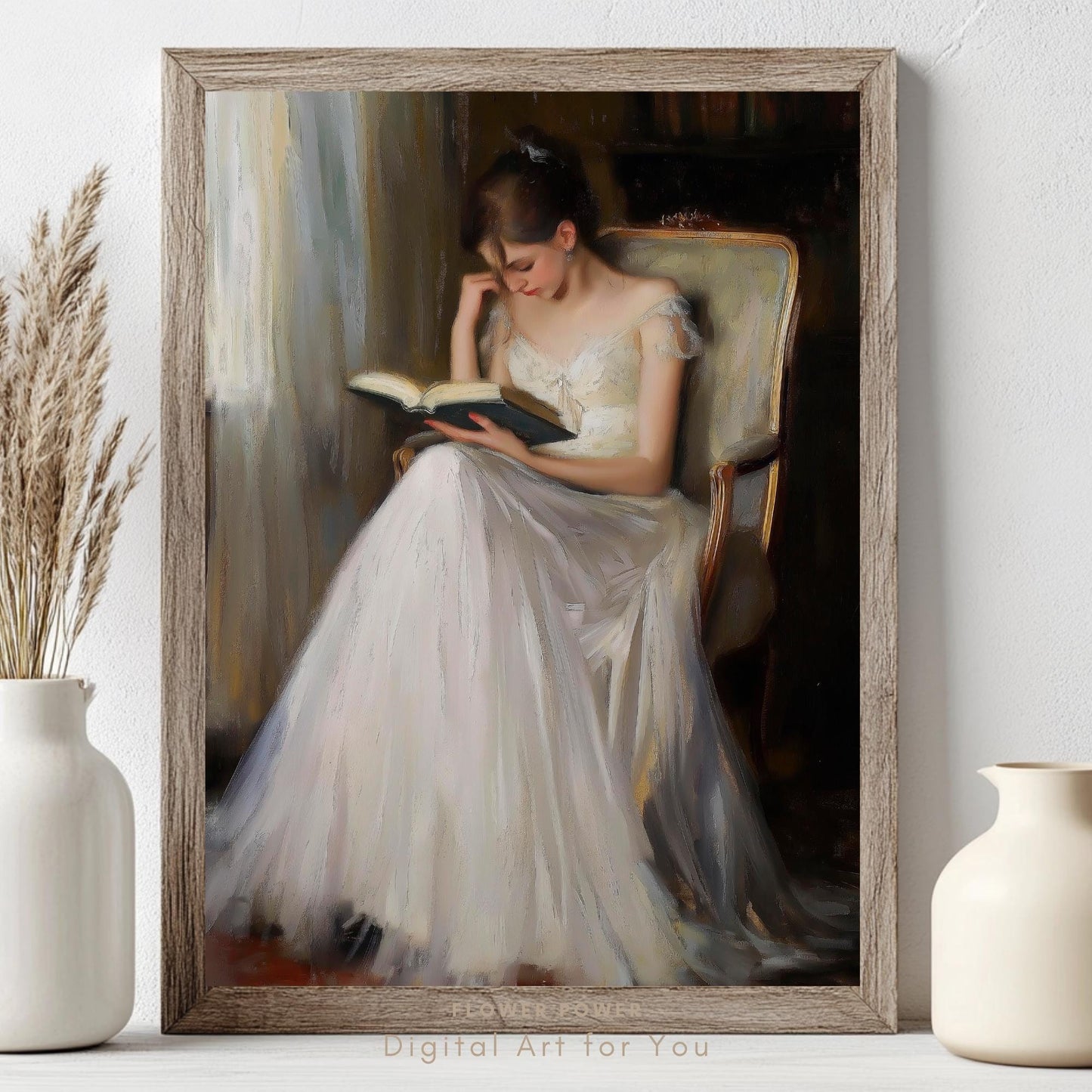 Mujer Elegante Leyendo