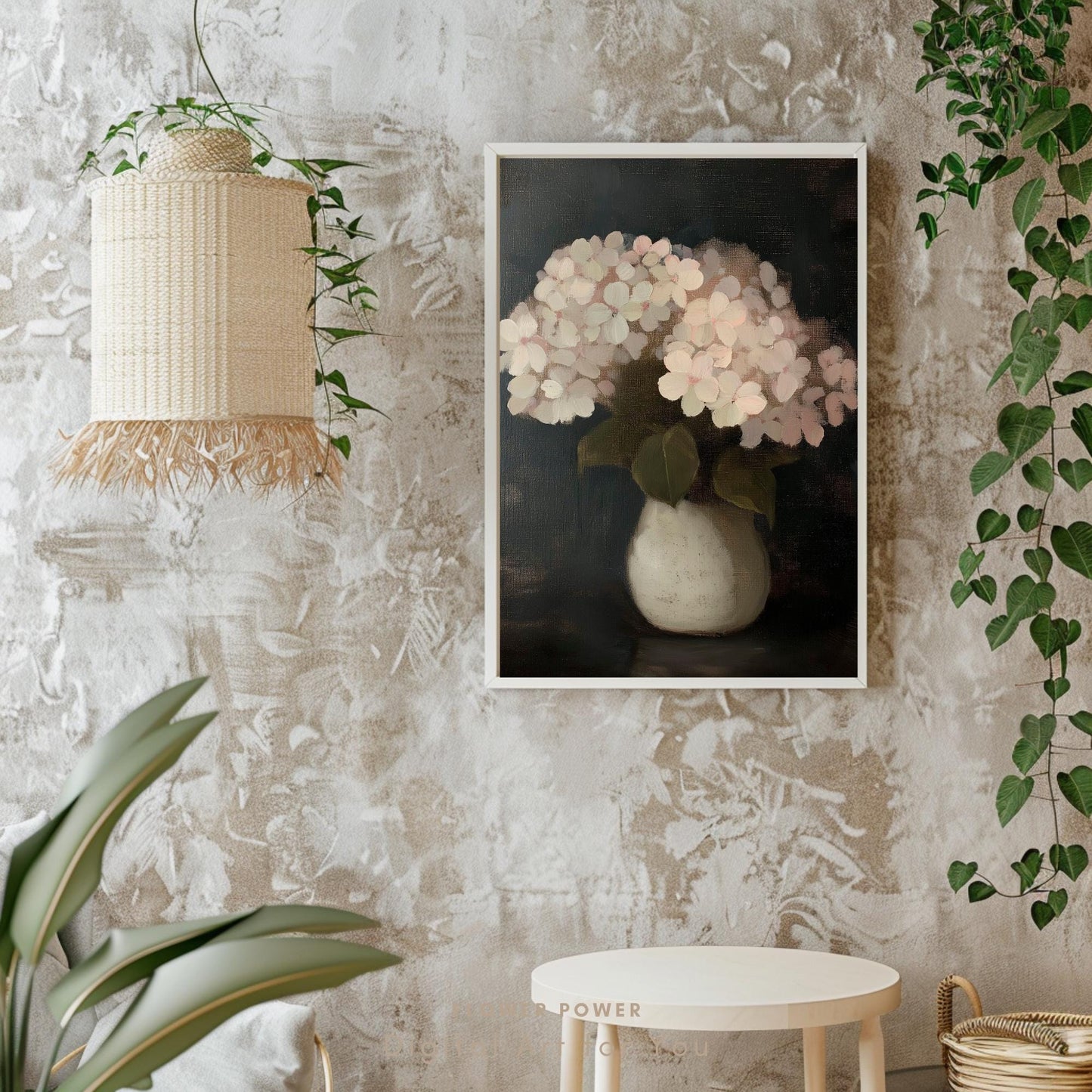 Pintura de Hortensias
