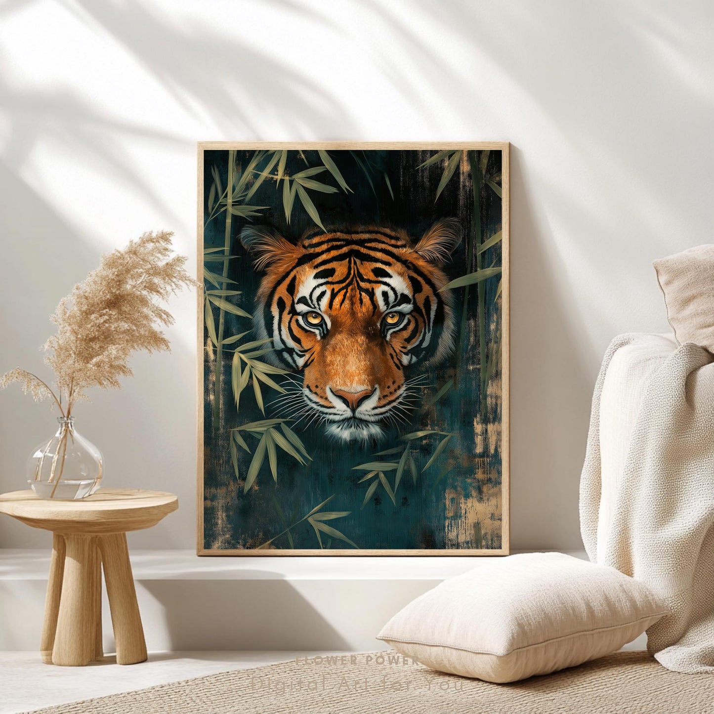 Lámina de Arte Ilustrada Tigre de Selva