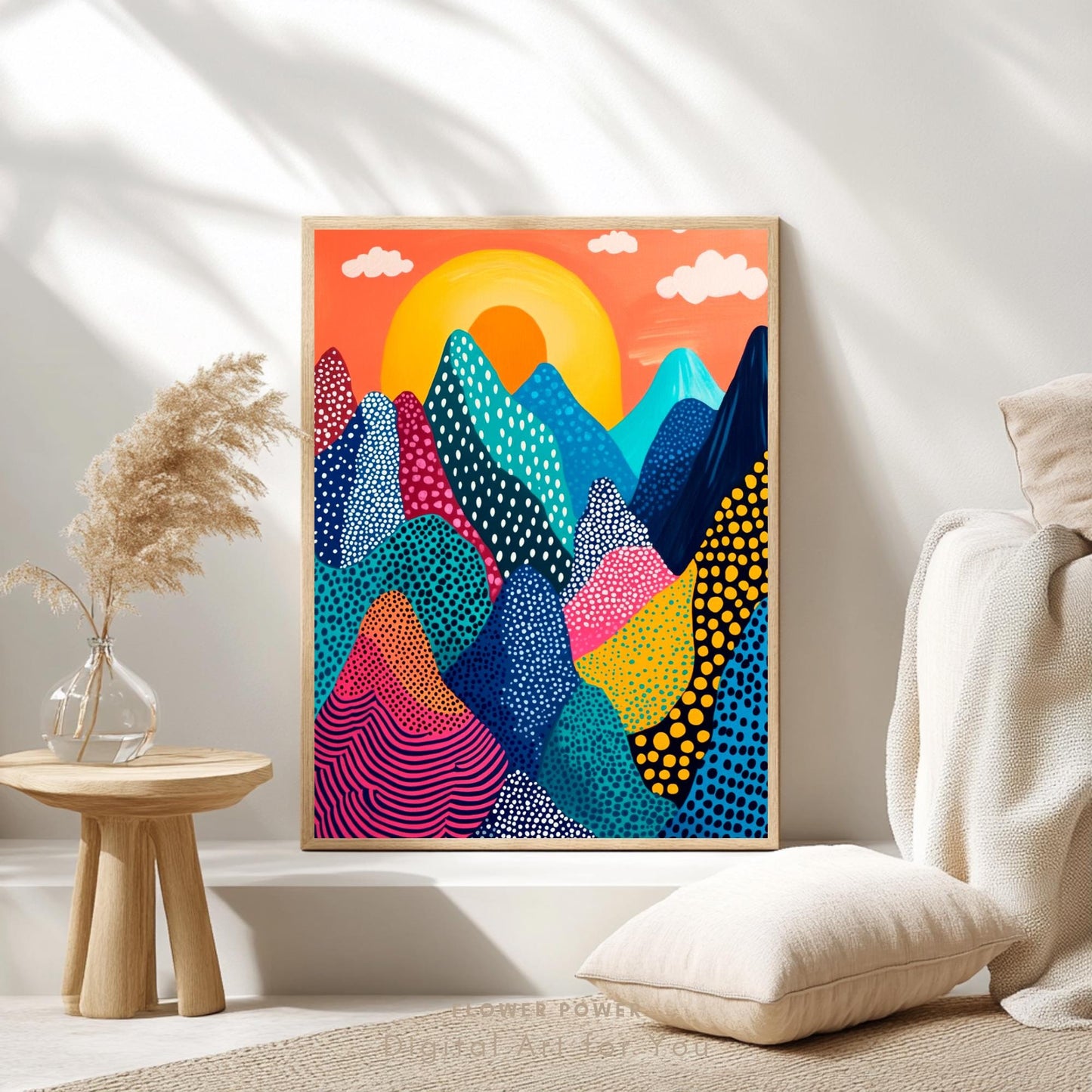 Montañas abstractas y coloridas