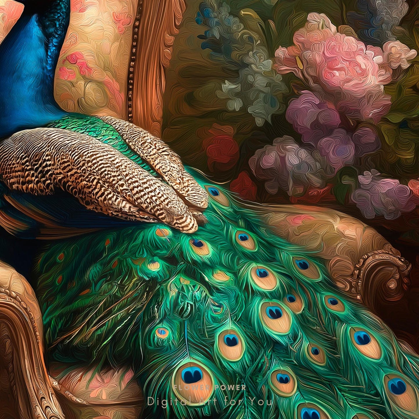 Póster Digital Pavo Real