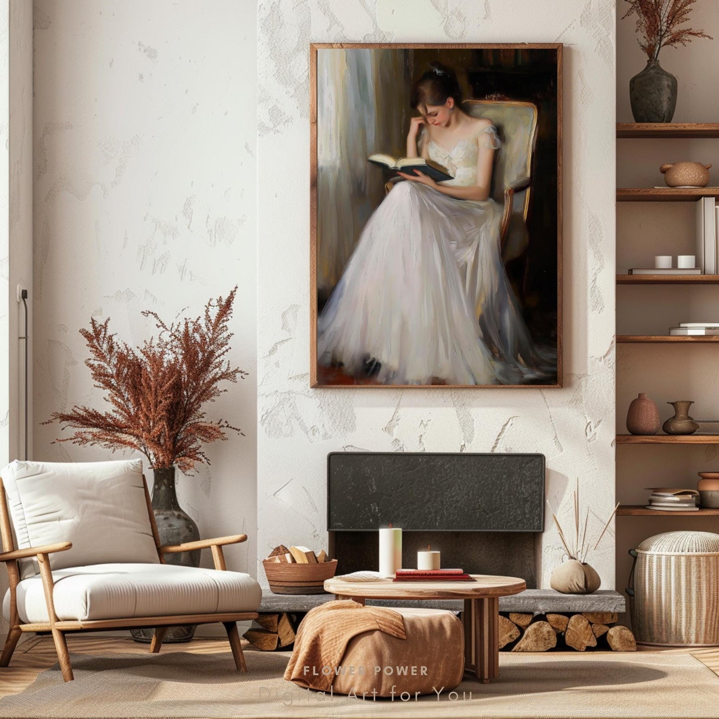 Mujer Elegante Leyendo