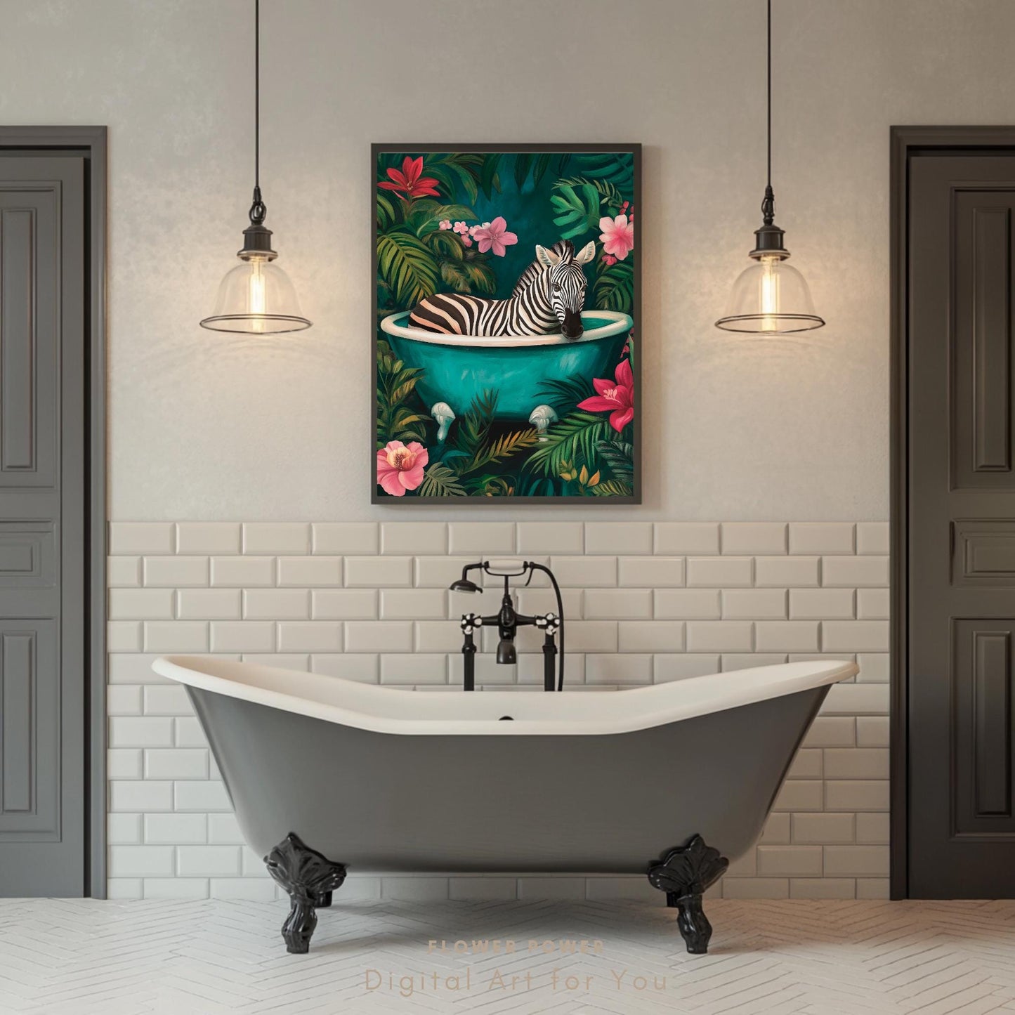 Decoración Mural de Baño de Moda