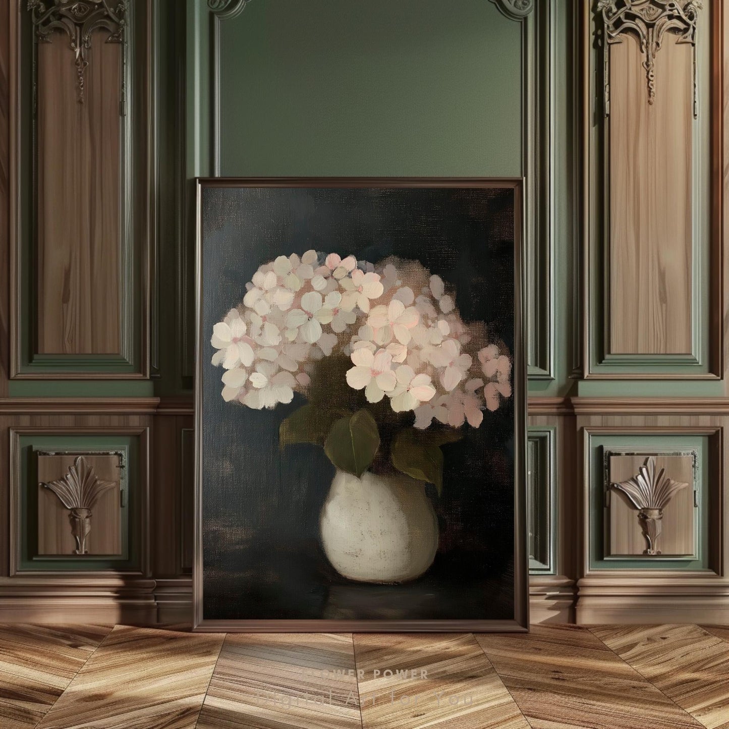 Pintura de Hortensias