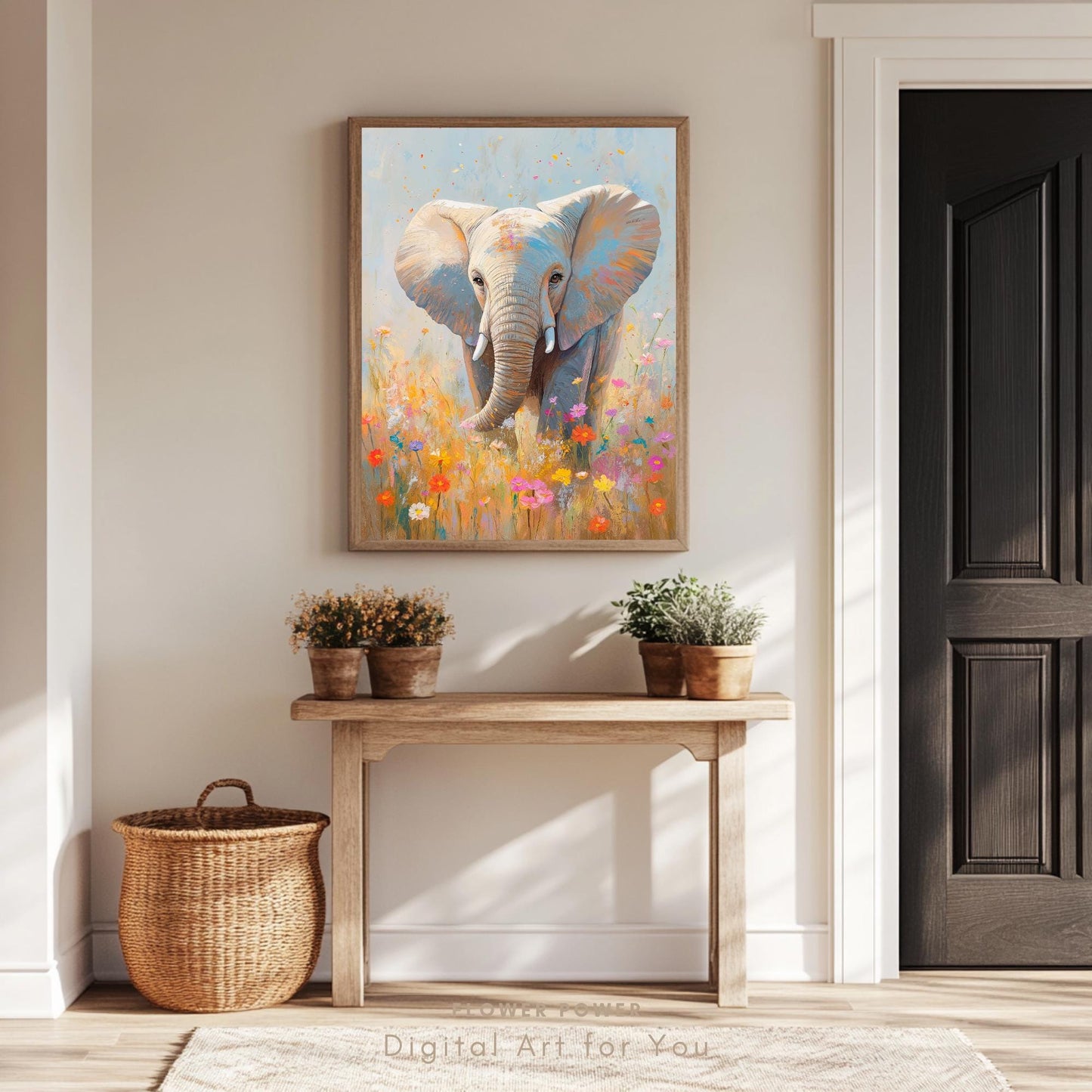 Lámina de Elefante Floral