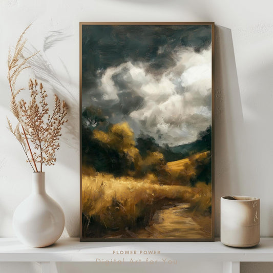 Pintura al Óleo de Paisaje Rural